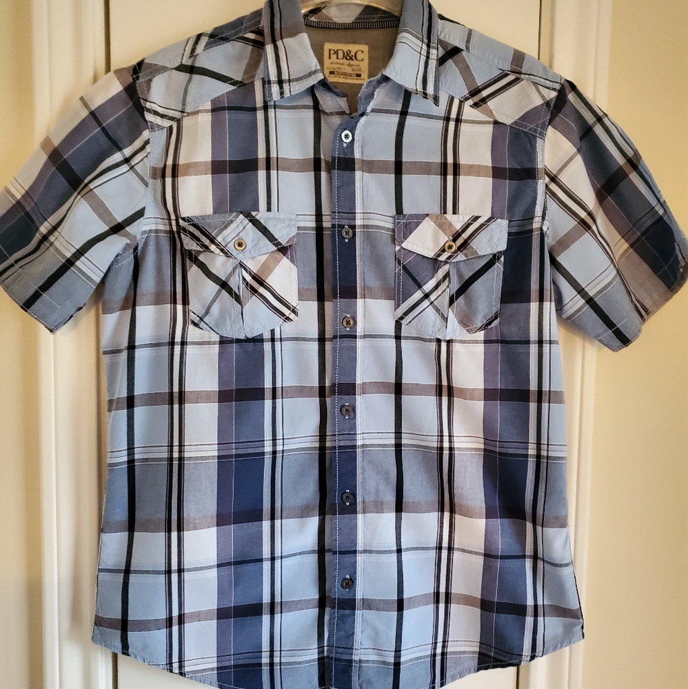 Men's Paper Denim & Cloth plaid button down shirt
